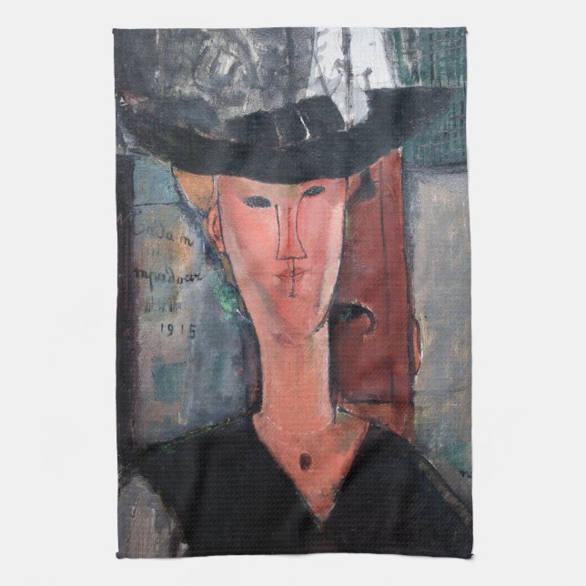 Amedeo Modigliani - Madame Pompadour Geschirrtuch (Vertikal)