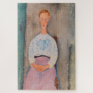 Amedeo Modigliani - Mädchen mit geblümter Bluse