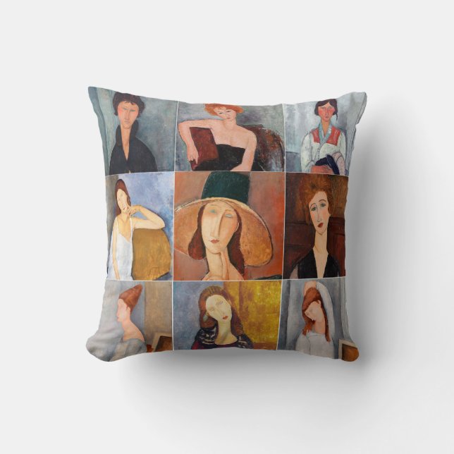 Amedeo Modigliani - Meisterwerke - Collage Kissen (Vorderseite)