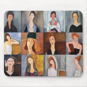 Amedeo Modigliani - Meisterwerke - Collage Mousepad