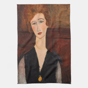 Amedeo Modigliani - Portrait einer Frau Geschirrtuch