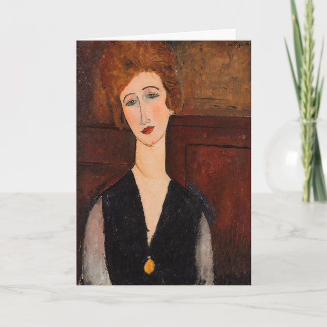 Amedeo Modigliani - Portrait einer Frau Karte (Vorderseite)