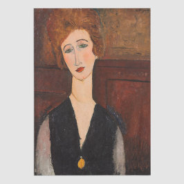 Amedeo Modigliani - Portrait einer Frau Seidenpapier