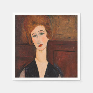 Amedeo Modigliani - Portrait einer Frau Serviette