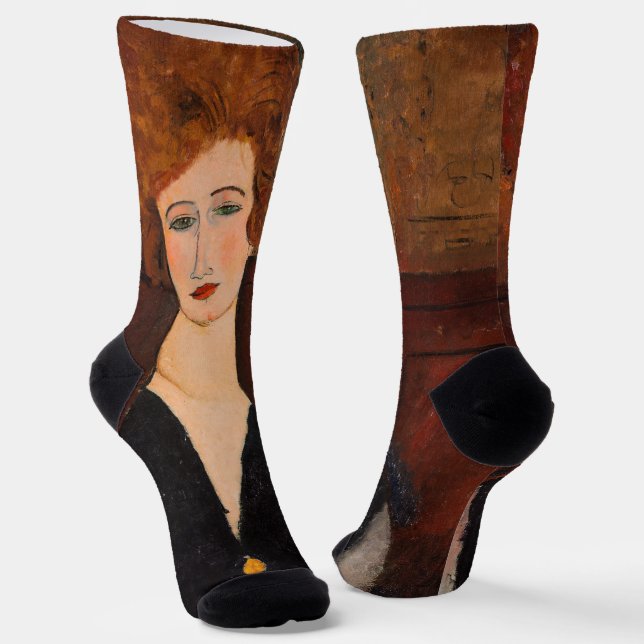 Amedeo Modigliani - Portrait einer Frau Socken (Gewinkelt)