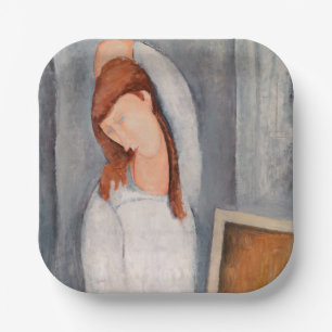 Amedeo Modigliani - Portrait Jeanne Hebuterne #1 Pappteller