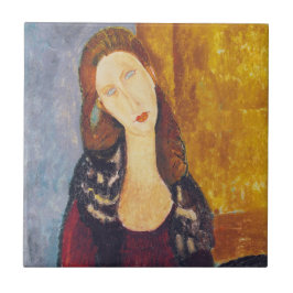 Amedeo Modigliani - Portrait Jeanne Hebuterne #2 Fliese