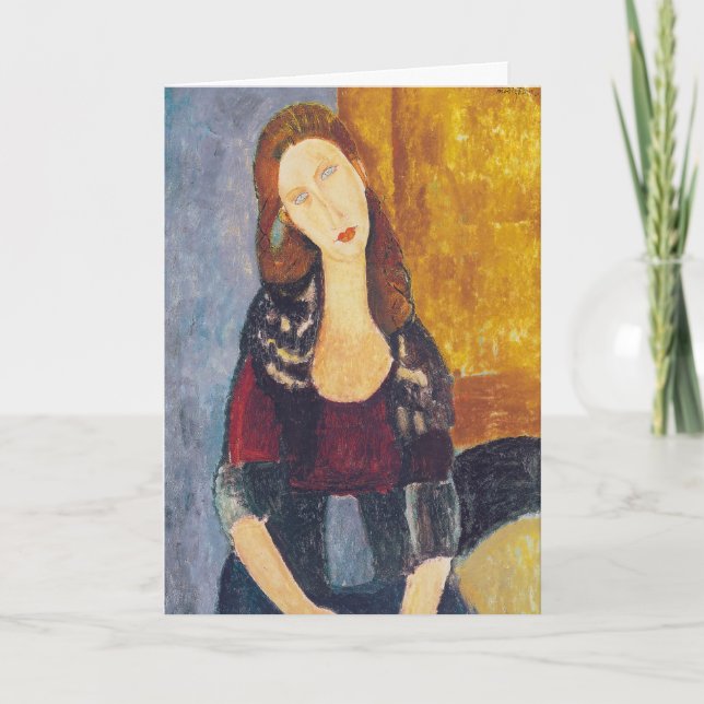 Amedeo Modigliani - Portrait Jeanne Hebuterne #2 Karte (Vorderseite)