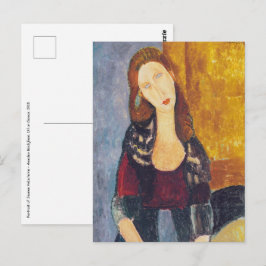 Amedeo Modigliani - Portrait Jeanne Hebuterne #2 Postkarte