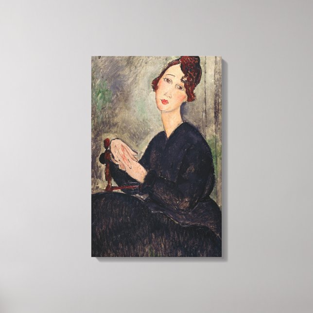 Amedeo Modigliani - Portrait von Dedie Hayden Leinwanddruck (Vorderseite)