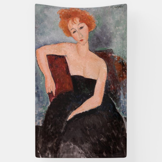 Amedeo Modigliani - Rothaarige Girl Abend Dress Banner (Vertikal)