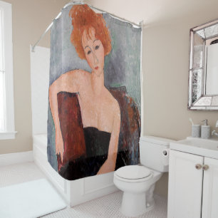Amedeo Modigliani - Rothaarige Girl Abend Dress Duschvorhang