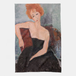 Amedeo Modigliani - Rothaarige Girl Abend Dress Geschirrtuch