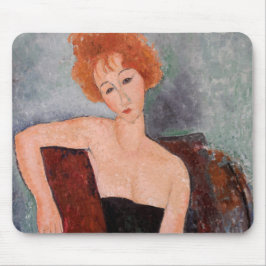 Amedeo Modigliani - Rothaarige Girl Abend Dress Mousepad
