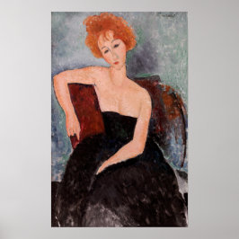 Amedeo Modigliani - Rothaarige Girl Abend Dress Poster