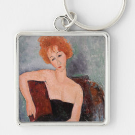 Amedeo Modigliani - Rothaarige Girl Abend Dress Schlüsselanhänger