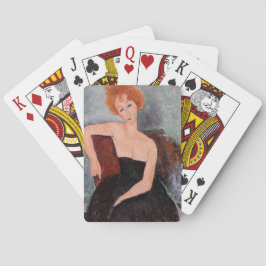 Amedeo Modigliani - Rothaarige Girl Abend Dress Spielkarten