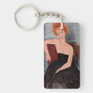Amedeo Modigliani - Rothaariges Mädchen im Abendkl Schlüsselanhänger