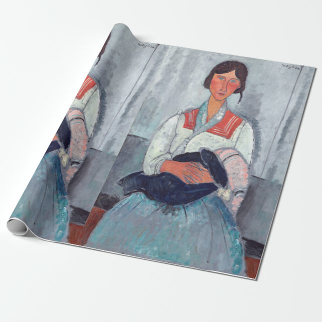 Amedeo Modigliani - Sinti und Roma Woman mit Baby Geschenkpapier (Ungerollt)