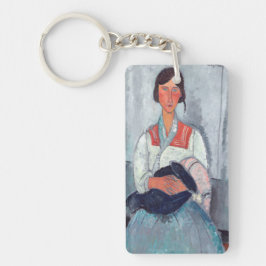 Amedeo Modigliani - Sinti und Roma Woman mit Baby Schlüsselanhänger