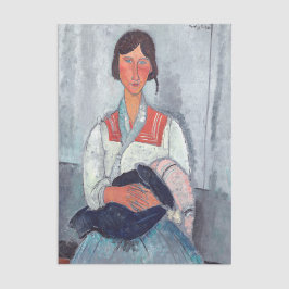 Amedeo Modigliani - Sinti und Roma Woman mit Baby Seidenpapier
