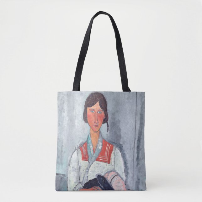 Amedeo Modigliani - Sinti und Roma Woman mit Baby Tasche (Vorderseite)