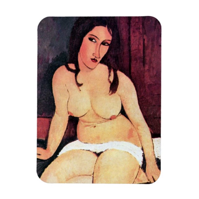 Amedeo Modigliani - sitzende Frau Magnet (Vertikal)