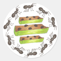 Ameisen auf einem Log Celery Peanut Butter Raisins