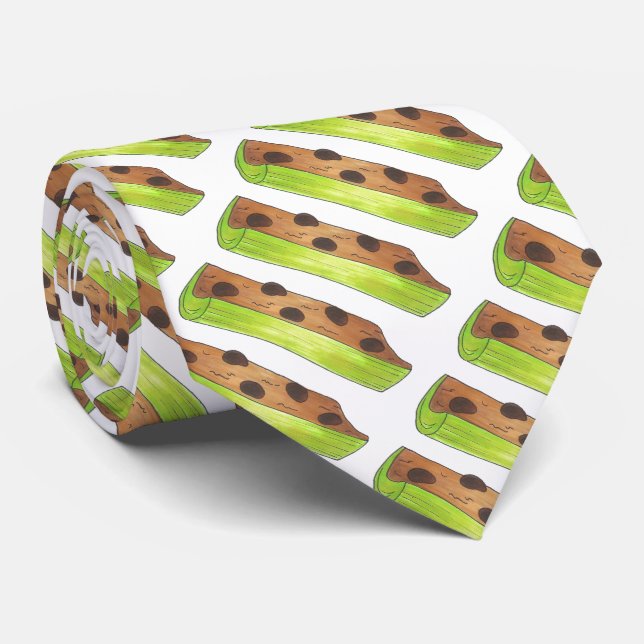 Ameisen auf einer Log Celery Peanut Butter Raisins Krawatte (Gerollt)