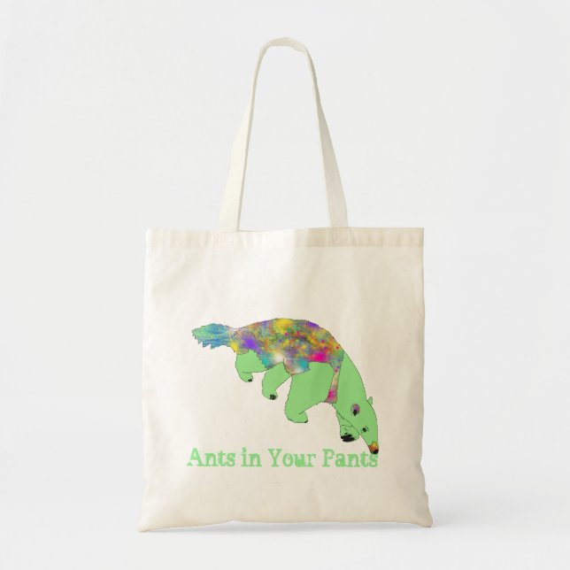 Ameisen in den Pants Funny Green Anteater Tierart Tragetasche (Vorne)