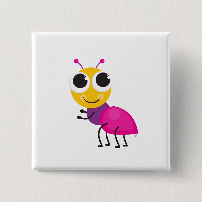 Ameisen-Knopf Button (Vorderseite)