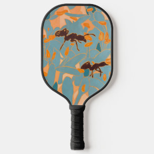 Ameisen mit blauen Blumen Australische Flora Pickleball Schläger