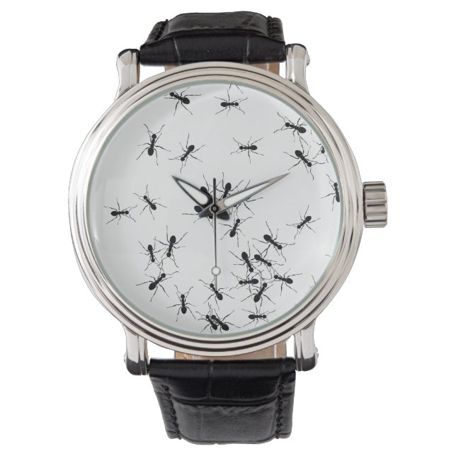 Ameisen überall. Spaß Armbanduhr (Vorderseite)