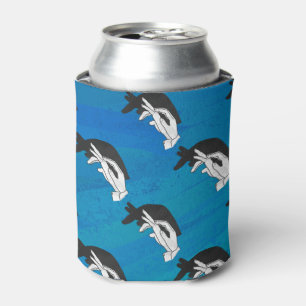 Ameisenbär auf Blau Dosenkühler