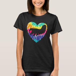 Ameisenbär-Herz mit Tie-Dye-Druck für Ameisenbär T-Shirt