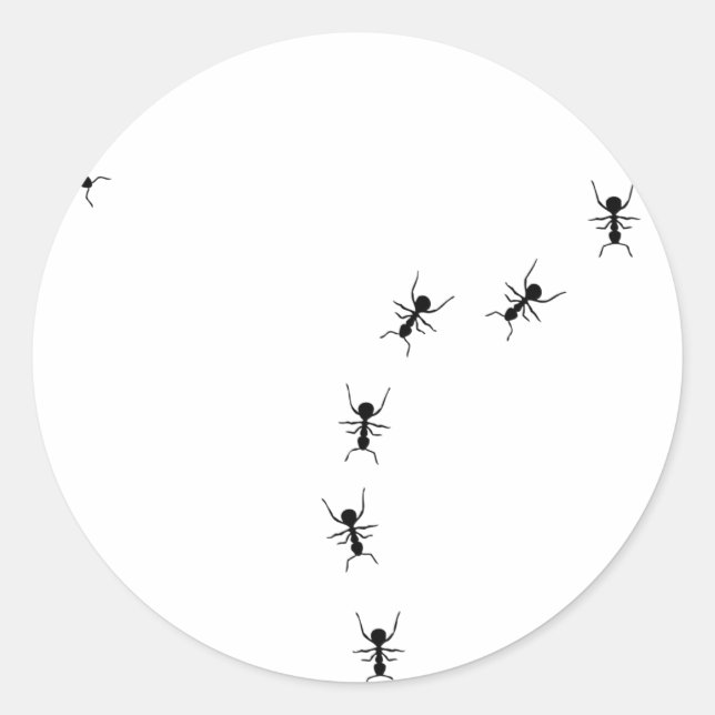 Ameisenhinterikone Runder Aufkleber (Vorderseite)