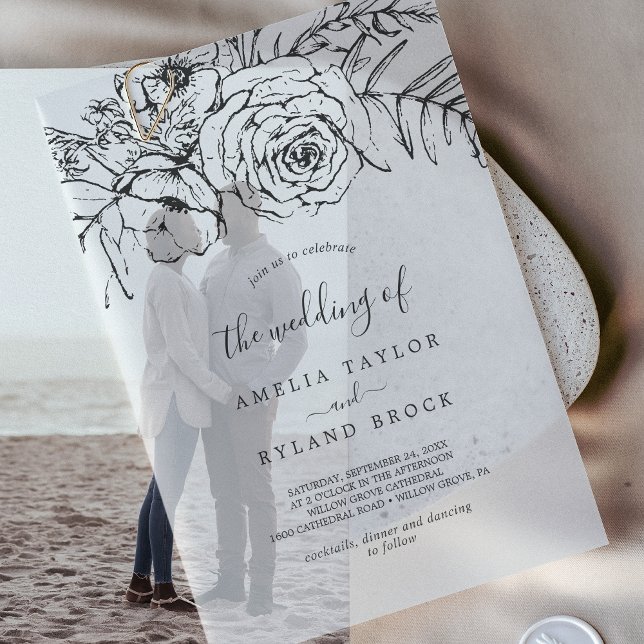 AMELIA Classic Bohemisch Floral Botanical Wedding (AMELIA Classic Bohemian Floral Botanical Wedding Vellum Invitations)