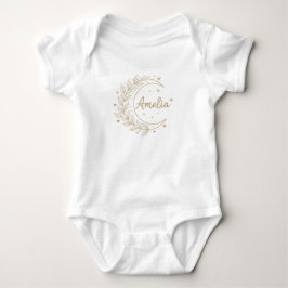 Amelia Custom Name Baby Bodysuit - Elegant Celesti Baby Strampler