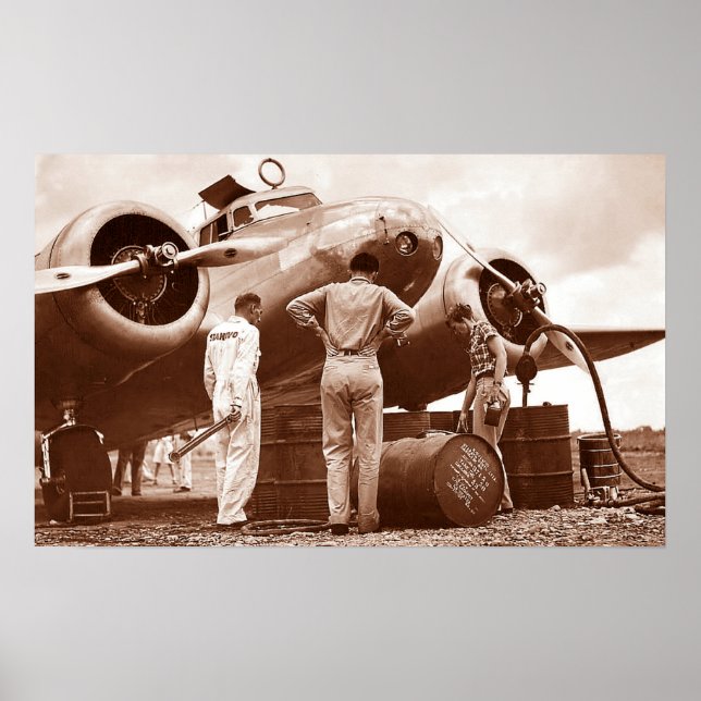 Amelia Earhart Lockheed Model 10 Electra 1937 Poster (Vorne)
