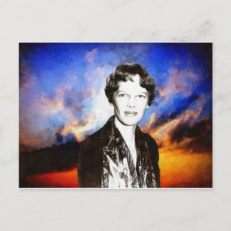 Amelia Earhart Postkarte