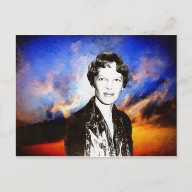 Amelia Earhart Postkarte (Vorderseite)