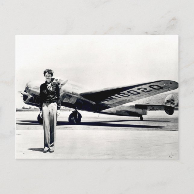 Amelia Earhart Postkarte (Vorderseite)
