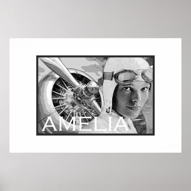 Amelia Earhart und ihr Electra Propeller Poster (Vorne)