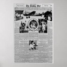 Amelia Earhart vor dem Weltflug 1937 Poster