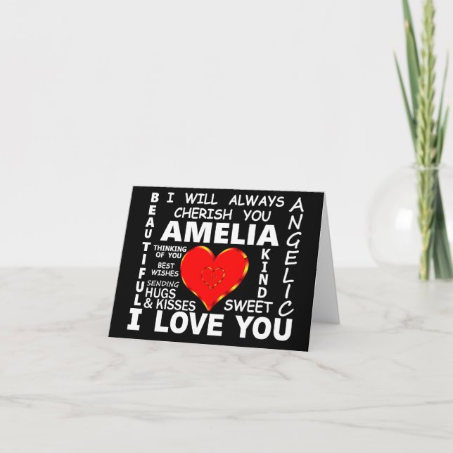 Amelia I Liebe You Karte (Vorderseite)