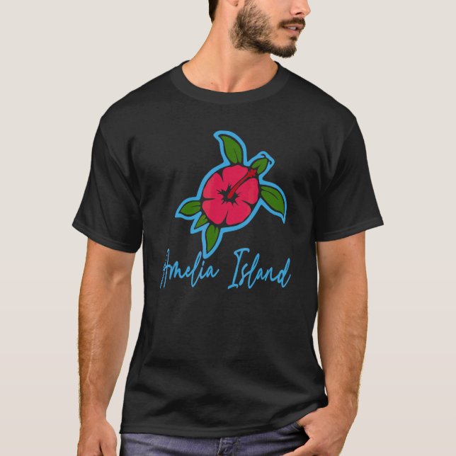 Amelia Island 2022 Sea Turtle Tropical Blume Vac T-Shirt (Vorderseite)