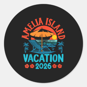 Amelia Island Florida 2026 Urlaub Strand Sommer V Runder Aufkleber