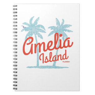 Amelia Island Florida Beach Coral Surf Notizblock