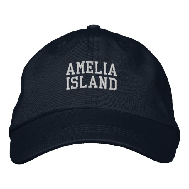 Amelia Island Florida bestickter Baseballhut Bestickte Baseballkappe (Vorderseite)