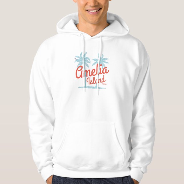Amelia Island Florida Coral Beach Souvenir Hoodie (Vorderseite)